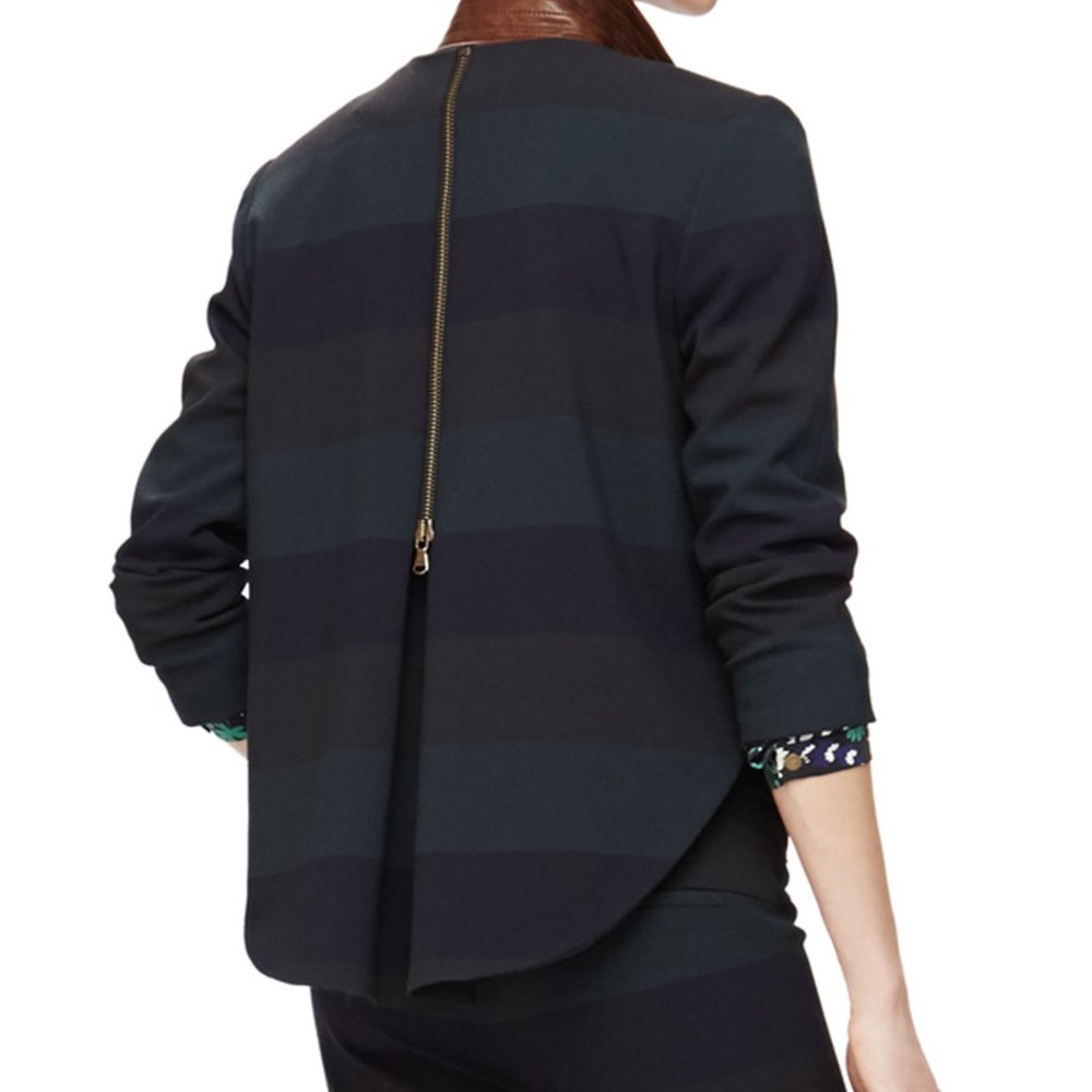 Veronica Beard Sycamore Striped Hook Jacket